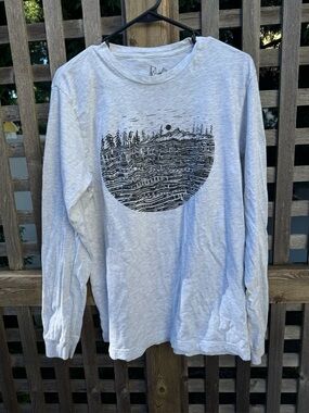 Slow Loris LS tee, outdoors woodcut design Large